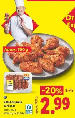 Lidl Alitas de pollo barbacoa oferta