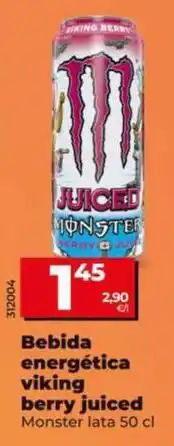 Dia Monster - bebida energética viking berry juiced oferta