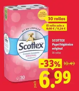 Lidl Scottex - papel higiénico original oferta