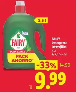 Lidl Fairy - detergente lavavajillas oferta