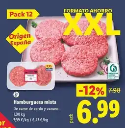 Lidl Hamburguesa mixta oferta