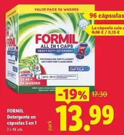 Lidl Formil - detergente en capsulas 5 en 1 oferta