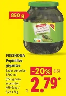 Lidl Freshona - pepinillos gigantes oferta