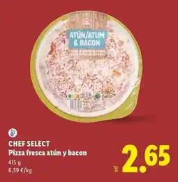 Lidl Chef select - pizza fresca atun y bacon oferta