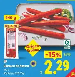 Lidl Chistorra de navarra oferta
