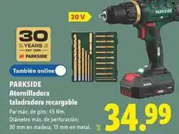 Lidl Parkside - atornilladora taladradora recargable oferta