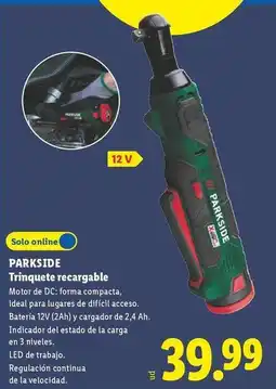 Lidl Parkside - trinquete recargable oferta