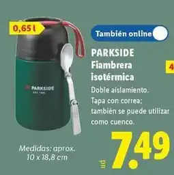 Lidl Parkside - fiambrera isotermica oferta