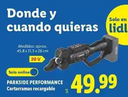 Lidl Parkside - performance cortarramas recargable oferta