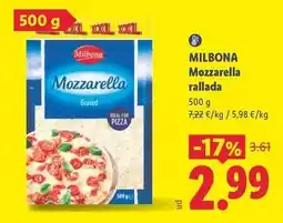 Lidl Milbona - mozzarella rallada oferta