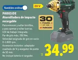 Lidl Parkside - atornilladora de impacto recargable oferta