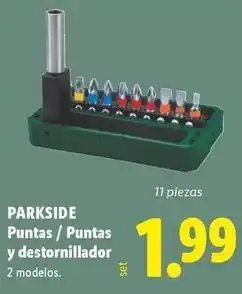 Lidl Parkside - puntas / puntas y destornillador oferta