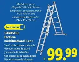 Lidl Parkside - escalera multifuncional 3 en 1 oferta