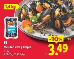 Lidl Mejillón vivo y limpio oferta