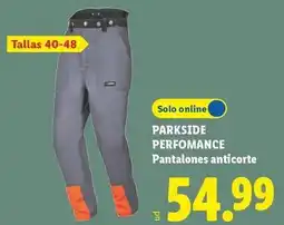 Lidl Parkside - performance pantalones anticorte oferta