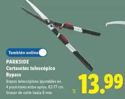 Lidl Parkside - cortasetos telescópico bypass oferta