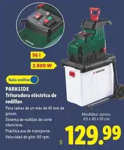 Lidl Parkside - trituradora electrica de rodillos oferta