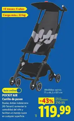 Lidl Pockit air - carrito de passeo oferta