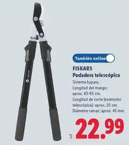 Lidl Fiskars - podadera telescopica oferta