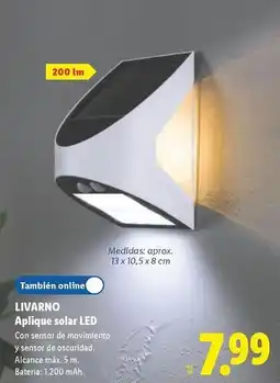 Lidl Livarno - aplique solar led oferta