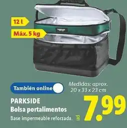 Lidl Parkside - bolsa portalimentos oferta