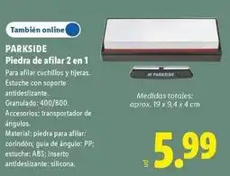 Lidl Parkside - piedra de afilar oferta