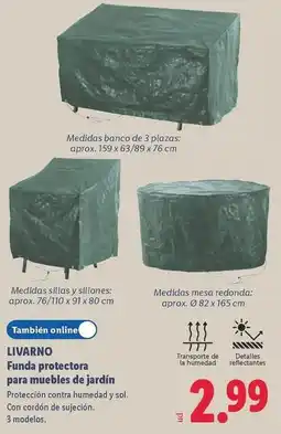 Lidl Livarno - funda protectora para muebles de jardín oferta
