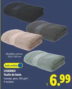 Lidl Livarno - toalla de bano oferta