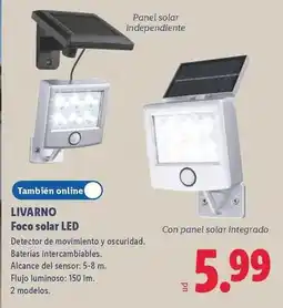 Lidl Livarno - foco solar led oferta