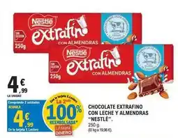 E.Leclerc Nestlé - chocolate extrafino con leche y almendras oferta