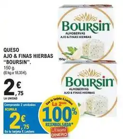 E.Leclerc Boursin - queso ajo & finas hierbas oferta