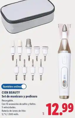 Lidl Cien beauty - set de manicura y pedicura oferta