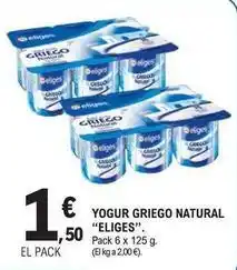 E.Leclerc Eliges - yogur griego natural oferta