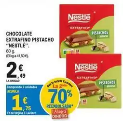 E.Leclerc Nestlé - chocolate extrafino pistacho oferta