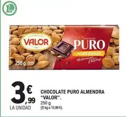 E.Leclerc Valor - chocolate puro almendra oferta