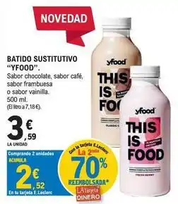 E.Leclerc Yfood - batido sustitutivo oferta