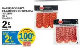 E.Leclerc Iglesias - lonchas de chorizo o salchichon iberico extra oferta