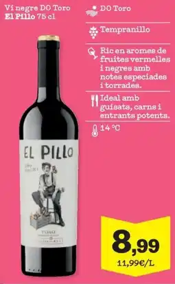 Sorli El Pillo vi negre do toro oferta