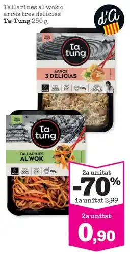 Sorli Ta tung tallarines al wok o arros tres delicies oferta