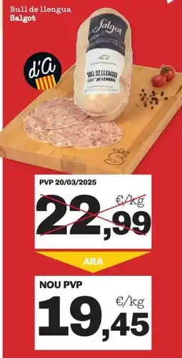 Sorli Salgot bull de llengua oferta