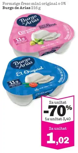 Sorli Burgo de Arias formatge fresc mini original 0% oferta