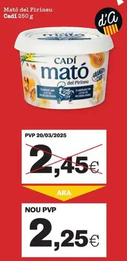 Sorli Cadí mató del Pirineu oferta