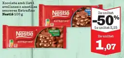 Sorli Nestlé chocolata amb llet i avellanes o ametilles senceres Extrafino oferta