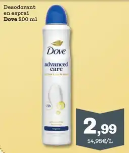 Sorli Dove desodorant en esp Rai oferta