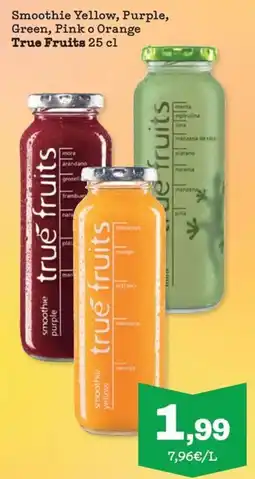Sorli true fruits smoothie yellow, purple, green, pink o orange oferta