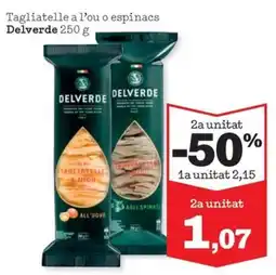 Sorli Delverde tagliatelle a l'ou o espinacs oferta