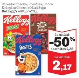 Sorli Kellogg's Cereals Smacks Frosties Choco Krispies Chocos o Miel Pops oferta