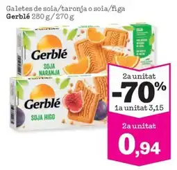 Sorli Gerblé galetes de soia/taronja o soia/figa oferta
