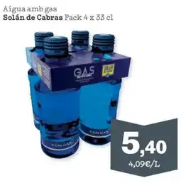 Sorli Solán de Cabras agua amb gas oferta