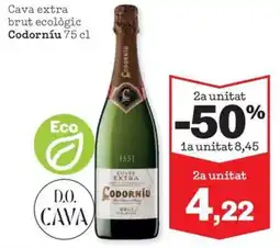 Sorli Codorniu Cava extra brut ecologique oferta